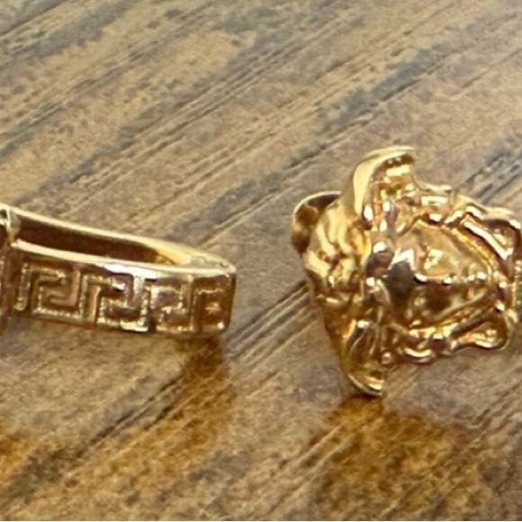 Versace Medusa Goldtone  Earrings - Picture 3 of 5